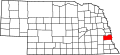 标示出卡斯县位置的地图