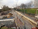 Construction of Withington tram stop (2012)