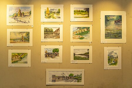 Citizens' paintings at Mula Mutha River exhibition