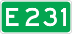 European route E 231 shield}}
