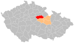 Distret de Pardubice - Localizazion