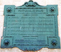 Plaque commémorative.