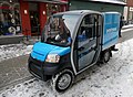 Electric mail van from Postnord in Ystad / Sweden 2021.