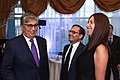 Randa Kassis with Kassym-Jomart Tokayev, President of Kazakhstan and Fabien Baussart, president of the think tank Center of Political and Foreign Affairs