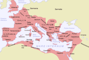 The Roman Empire at its greatest extent under ...