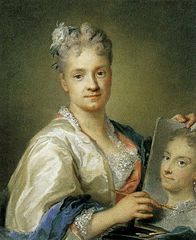 Rosalba Carriera tenant le portrait de sa sœur, 1709