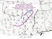 Graphic associated with the example mesoscale discussion SPC Mesoscale discussion 2017-04-26.gif