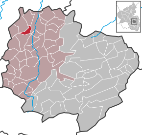 Poziția Sitters pe harta districtului Donnersbergkreis