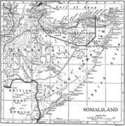 1911年的索马里地图显示哈丰角（Ras Hafun）（地图G2位置）当时属于义属索马利