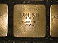 der Stolperstein für Hanni Hahn