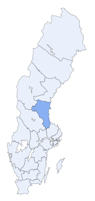 Pozicija Grofovije Gävleborg na karti Švedske