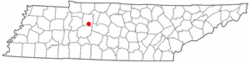 Location of Burns, Tennessee