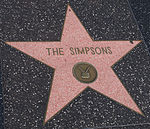 Étoile des Simpson sur le Walk of Fame, à Hollywood.