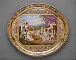奥地利移民捐赠给博物馆的托盘（不可当做餐盘），现藏于纽约大都会艺术博物馆