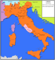 Franța cedează Veneto Italiei (1866).