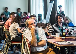 Participants listening