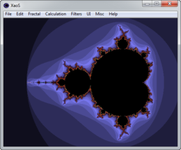 Frattale di Mandelbrot generato su XaoS