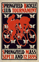 Poster for the Springfield Bicycle Club Tournament, 1895 by Will H. Bradley.