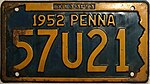 Номерной знак Пенсильвании 1952 года.jpg