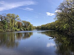 Westons Mill Pond in Westons Mills