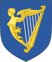 Coat of arms of the Kingdom of Ireland Arms of Ireland (historical).svg