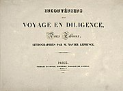 Inconvéniens d'un voyage en diligence, title page, 1826, private collection.