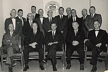 Accident Investigation Team from the Civil Aeronautics Board with Director, Bobbie R. Allen - abt. 1965 B.R. Allen and CAB Bureau of Safety Team Members, about 1965.jpg