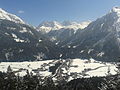 Blick nach Bach und auf die Lechtaler Alpen (Winter)