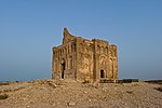 Ruins of a mausoleum in a desert