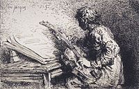 Шарль Жак. «Музикант», офорт бл. 1847