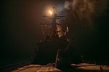 Tomahawk missiles being launched from a US destroyer CENTCOM 12 January 2024-2.jpg