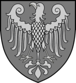 Till vänster Aspenäsättens och Fånöättens senare vapen, en gyllene lejonörn, och t.h. Birger Filipsson (Aspenäsätten)s vapen med en fläkt örn, vilken saknade de armar som Joar Johanssons örn hade.