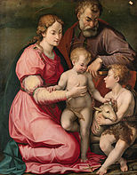 Sainte famille avec saint Jean Baptiste enfant Collection privée, Munich