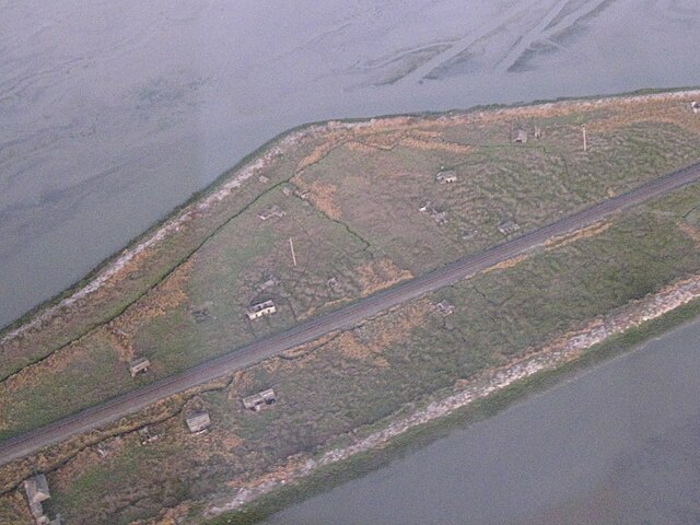 Aerial photo of Drawbridge, CA. Photograph by Paguerra courtesy Wikipedia. Copyright CC BY 3.0.