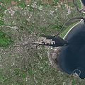Satellitbillede af Dublin