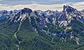 Dunsinane Mountain on the left, with Precipice Peak on the right. West aspect.