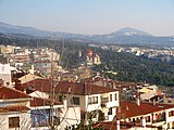 View of eastern Thessaloniki (Solun) to Hortach peak