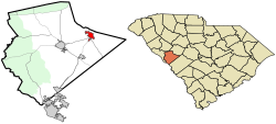 Location in Edgefield County, South Carolina