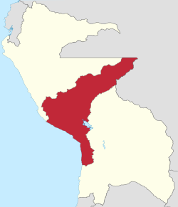 Letak Republik Peru Selatan di Konfederasi