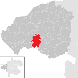Poloha obce Feldkirchen bei Mattighofen v okrese Braunau am Inn (klikacia mapa)