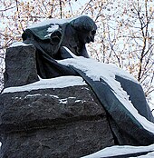 The first Gogol memorial in Russia (an impressionistic statue by Nikolay Andreyev, 1909) Gogol moscow.jpg