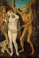 ハンス・バルドゥング 『女性の人生の三段階と死』（ウイーン美術史美術館）