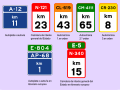 Modelos de fitos quilométricos xenéricos das vías de España.