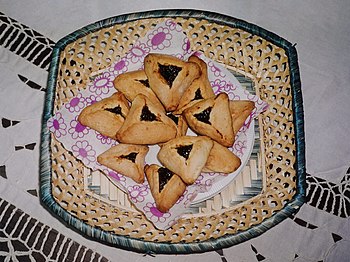 Homemade prune hamantashen