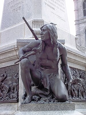 Français : Iroquois du Monument à Maisonneuve,...