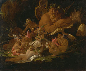 《帕克与精灵》（Puck and Fairies），1850年，耶鲁大学英国艺术中心