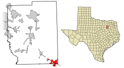 Location of Mabank in Kaufman County, ٹیکساس