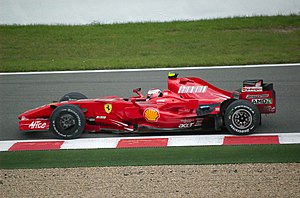 Kimi Räikkönen driving for Ferrari at the 2007 Belgian Grand Prix