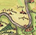 Ausschnitt aus Pfinzingatlas/Spessart 1594