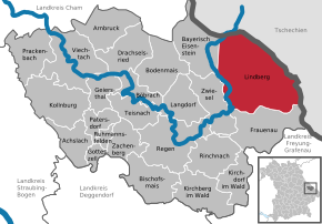 Poziția Lindberg pe harta districtului Regen
